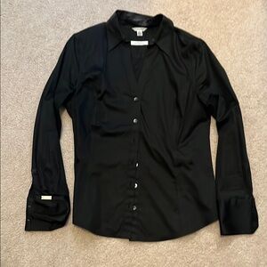 Calvin Klein Black Dress Shirt Tailored Fit
